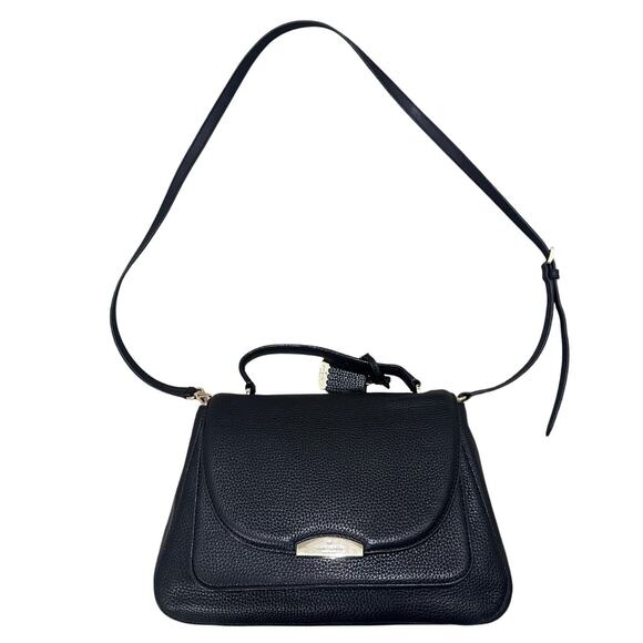 Kate Spade Pine Grove Way Alexya Bag Leather Tote Structured Black NWOT - Picture 1 of 16